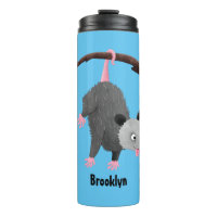 Bonito opossum colgando de un personalizado de suc