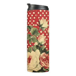 Termo Bonito Shabby Chic Red Floral Heart Spot Mix