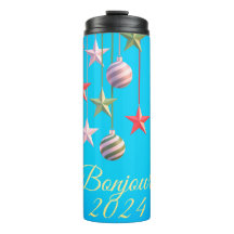 Bonjour de tarjetas de Año Nuevo 2024