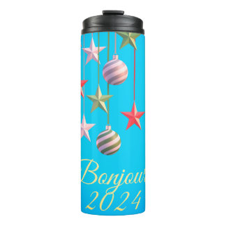 Termo Bonjour de tarjetas de Año Nuevo 2024