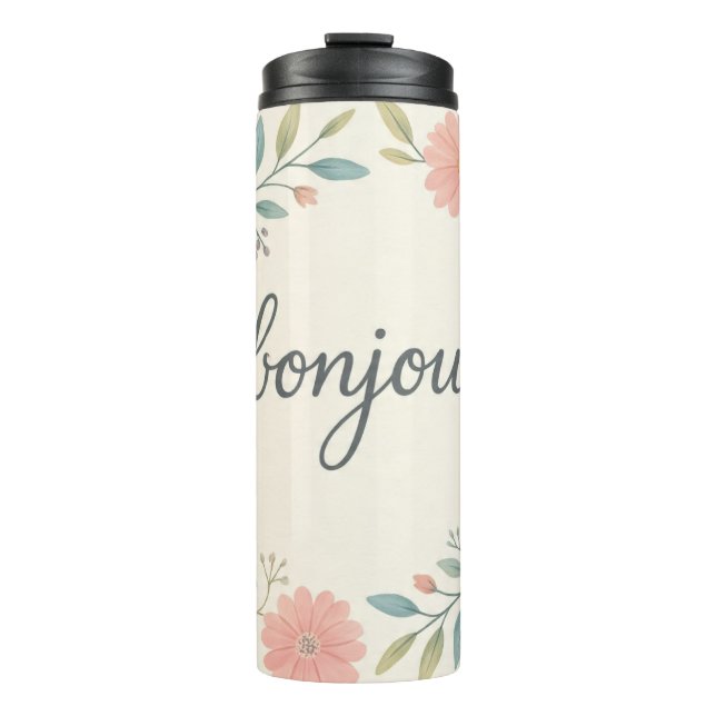 Termo Bonjour floral thermal tumbler  (Anverso)