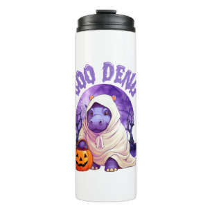 Termo Boo Deng Moo Deng Cute Baby Pygmy Hippo Halloween
