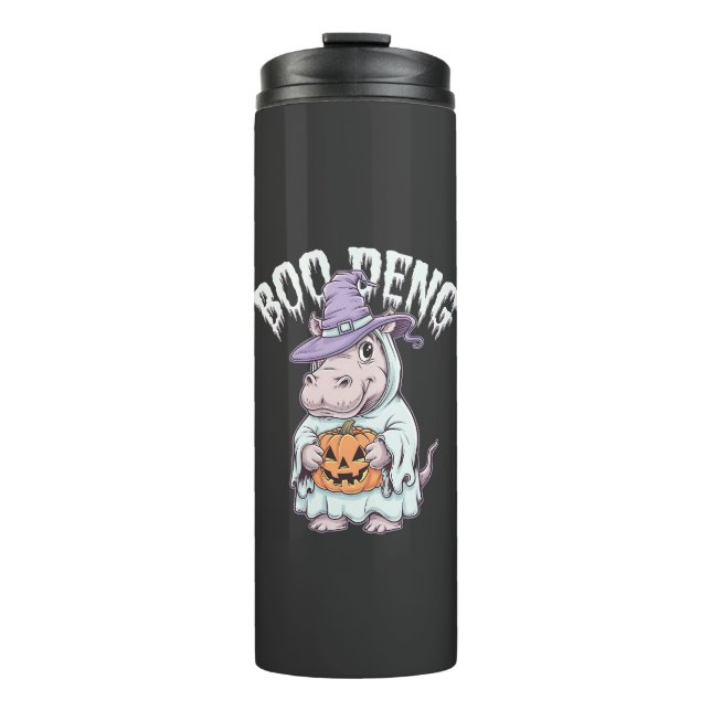 Termo Boo deng Spooky Halloween Moo Deng Baby Hippo (Anverso)
