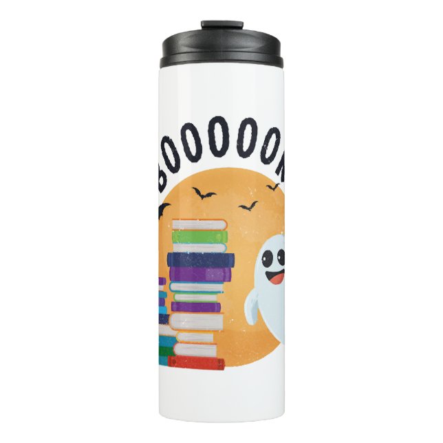 Termo Boooooks Halloween, Booooks Cute Halloween    (Anverso)