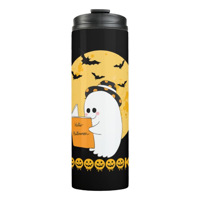 Termo Booooooooooks Shirt Boo Leer libros Halloween (Anverso)