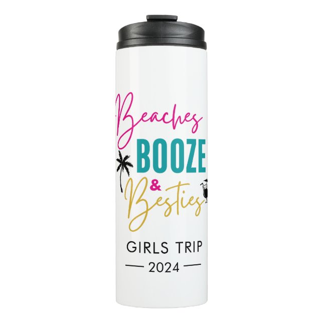 Termo Booze y Bestis personalizados, viaje de Chicas (Anverso)