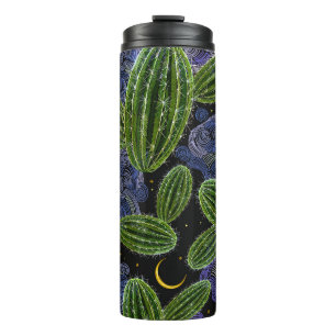 Termo Bordados Mexicanos: La Noche de Cactus Seamless.
