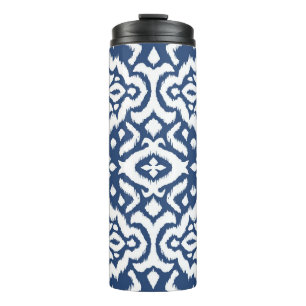 Termo Borde de encaje. Patrón ininterrumpido de Ikat. Co