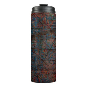 Termo Borde multicolor abstracto con fondo abstracto