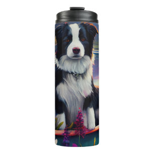 Termo Border Collie en una Paleta: Una Aventura Escénica