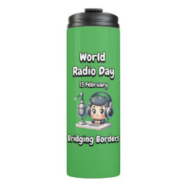 Termo Bordes de puente. Día Mundial de la Radio.