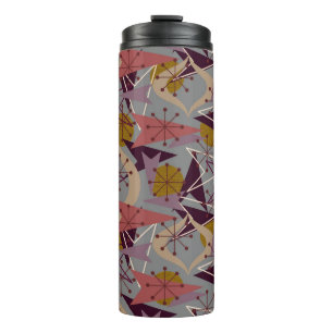 Termo Borgoña, Coral, Starburst   Retro atómico