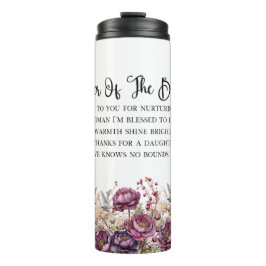 Termo Borgoña Madre Floral de la novia Tumbler