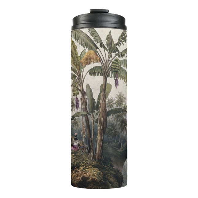 Termo Bosque Antiguo de Árboles de Plátano Tropical | Bo (Anverso)
