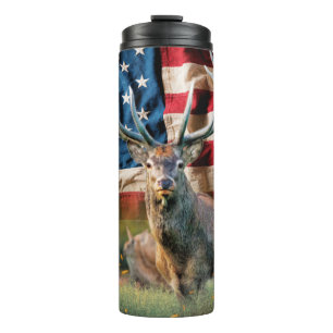 Termo Bosque de Bandera Americana de Deer Whitetail