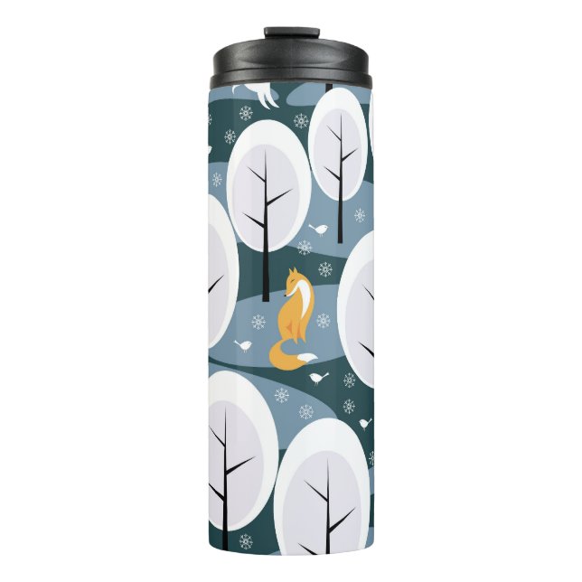 Termo Bosque de invierno de navidades: Patrón de animale (Anverso)