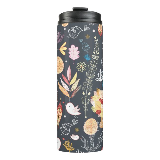 Termo Bosque del Otoño: Belleza Estacional Texturada. (Anverso)