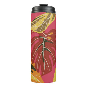 Termo Bosque tropical. Resumen de la naturaleza ilustrac