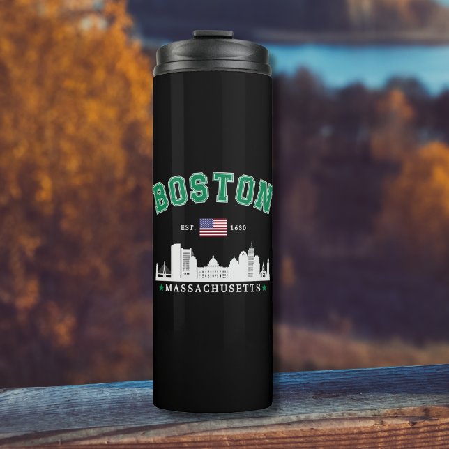 Termo Boston Massachusetts Est. 1630 Vintage (Subido por el creador)