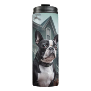 Termo Boston Terrier Halloween Aterrador