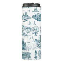 Termo Boston Toile (Ed. de Aniversario) Azul/Blanco