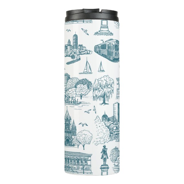 Termo Boston Toile (Ed. de Aniversario) Azul/Blanco (Reverso)
