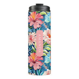 Termo Botanical Tropical Summer Flowers Pattern Floral