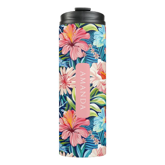Termo Botanical Tropical Summer Flowers Pattern Floral (Anverso)