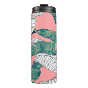 Termo Botánico de plátano: Brillante Red Seamless