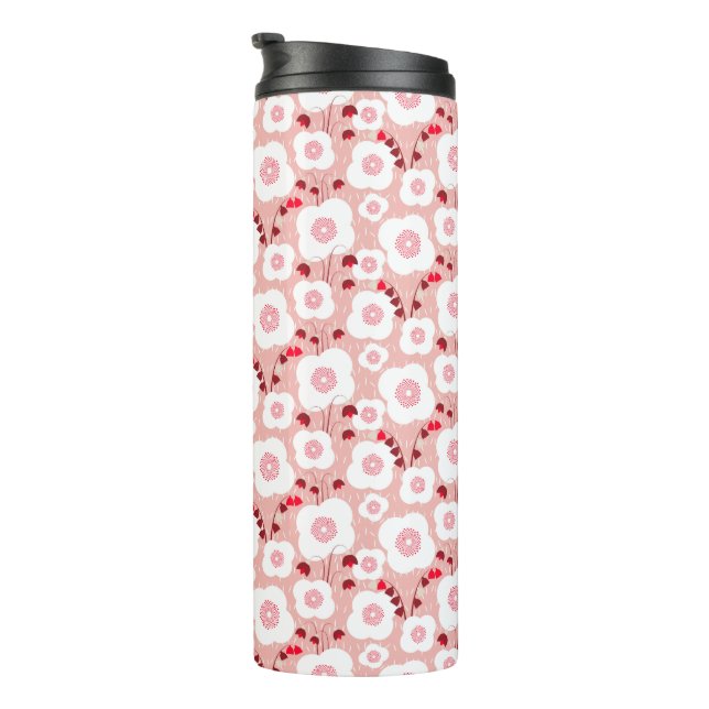 Termo Botánicos neutrales - Poppies rosados (Rotado hacia la derecha)