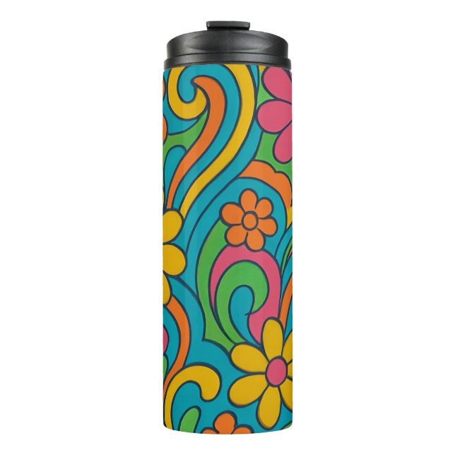 TERMO "BOTELLA DE AGUA FLORAL" (Anverso)