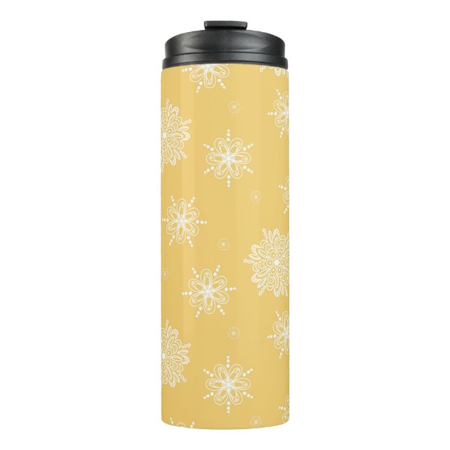 Termo Botón de Oro Caprichoso Floral Celestial (Anverso)