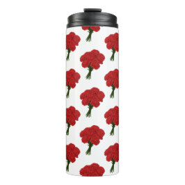 Termo Bouquet de Carnaciones Rojas - Elegante arte román