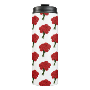 Termo Bouquet de Carnaciones Rojas - Elegante arte román