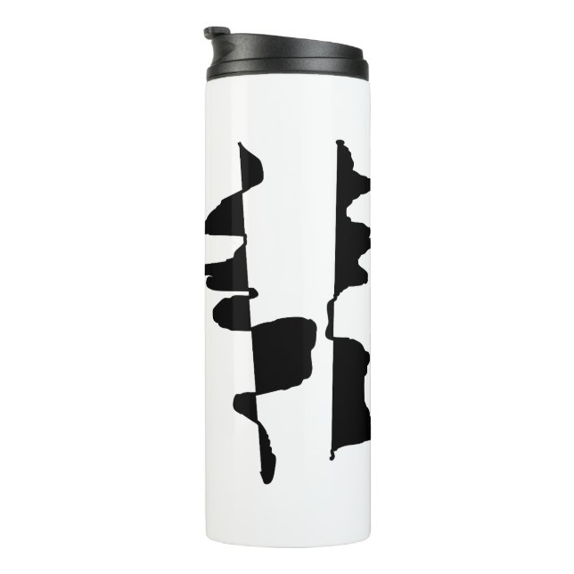 Termo Bouteille Isotherme Art Abstrait Dual Face (Rotado hacia la derecha)