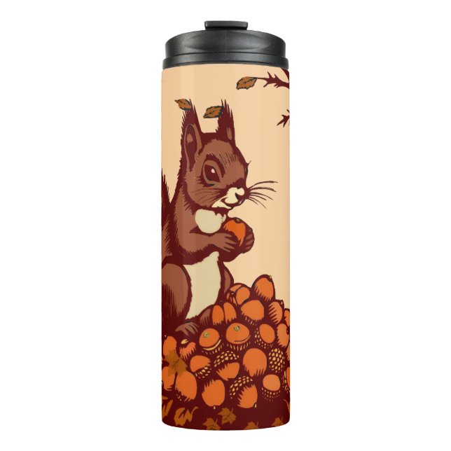 Termo 🐿️ Bouteille Isotherme Écureuil d'Automne  (Anverso)