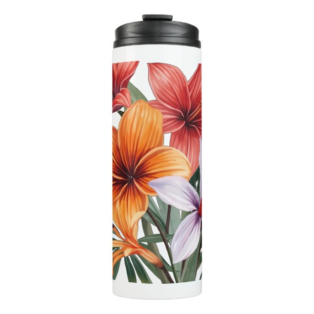 Termo Bouteille isotherme Fleurs exotiques (Anverso)
