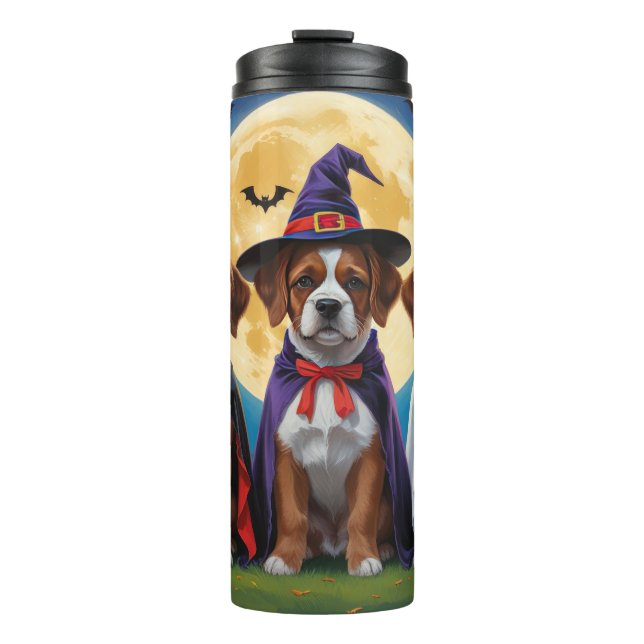 Termo Bouviers Des Flandres Dogs Pumpkin Halloween Funny (Anverso)