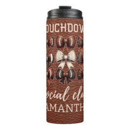 Termo Bow Football Mom Season Game Day Personalizado