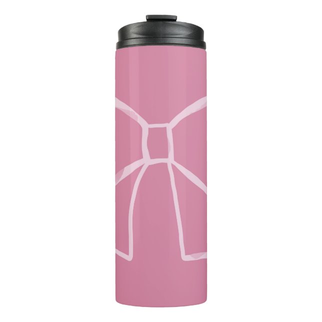 Termo Bow rosa minimalista (Anverso)