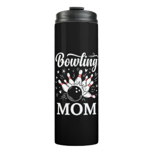 Termo Bowling Mamá Pins Corazón Divertido Liga Día de la