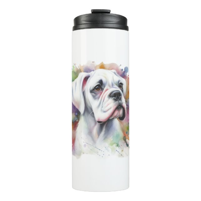 Termo 🐾 Boxer Dog Joy 🐾 Boxer Whimsical Con Pañuelas D (Anverso)