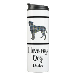 Termo Boxer Dog Yellow & Blue Silhouette