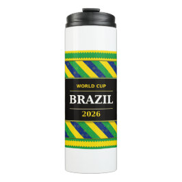 Termo Brazil Football Fan Flag Colors Stripe Pattern
