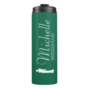 Termo Bridesmaid personalizada rosa de Rubor