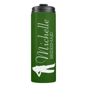 Termo Bridesmaid personalizada rosa de Rubor