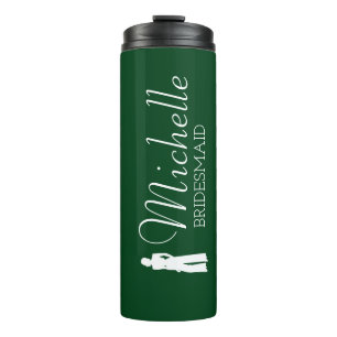 Termo Bridesmaid personalizada rosa de Rubor