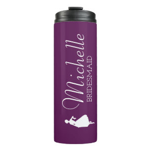 Termo Bridesmaid personalizada rosa de Rubor