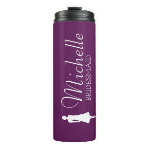 Termo Bridesmaid personalizada rosa de Rubor