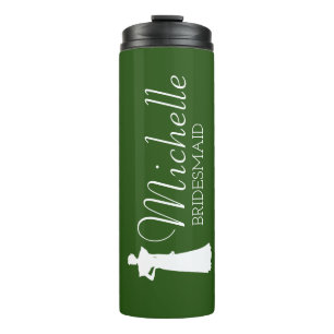 Termo Bridesmaid personalizada rosa de Rubor